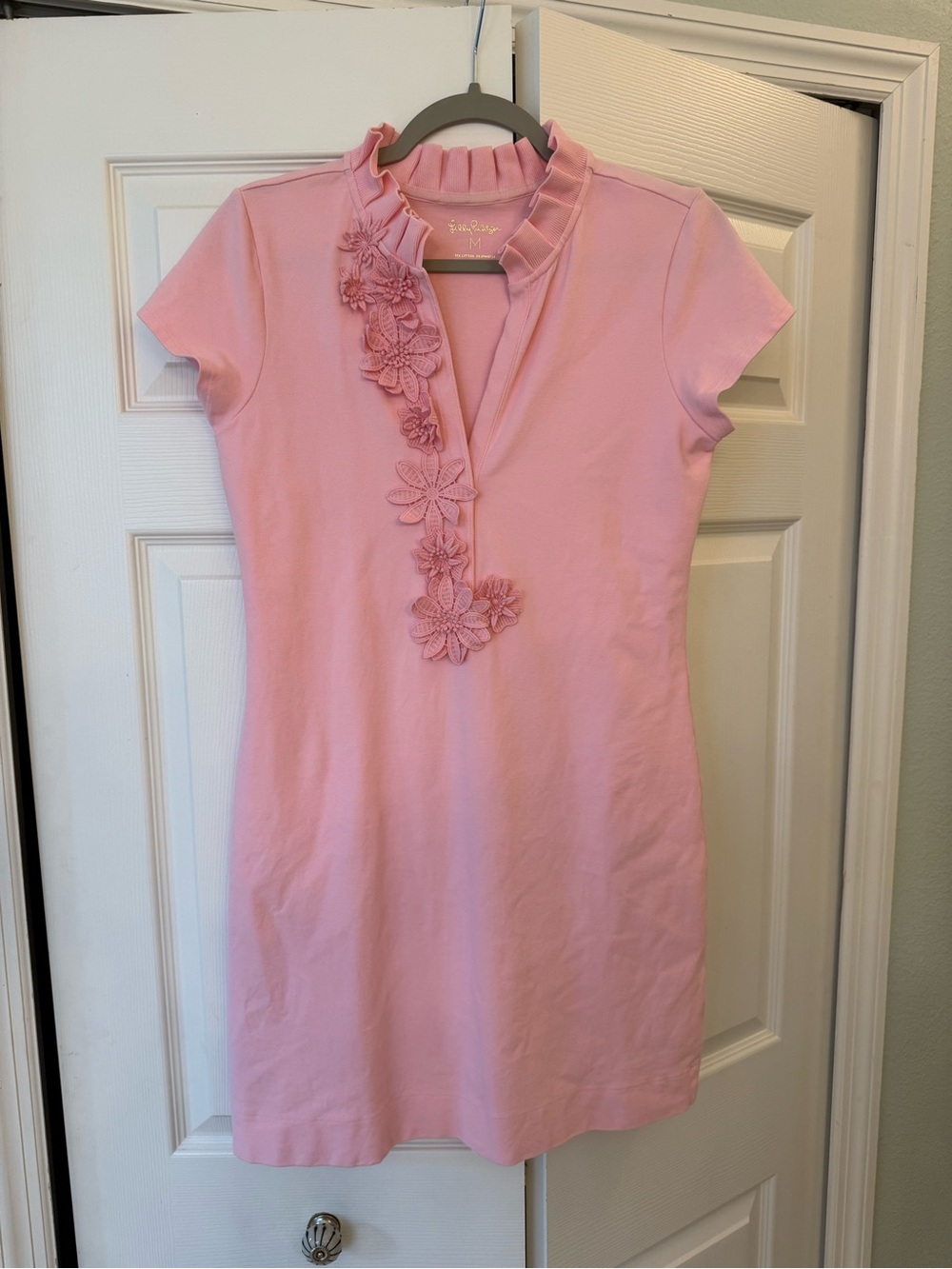 Lilly Pulitzer clary polo dress Pink size medium like new - Picture 2 of 9